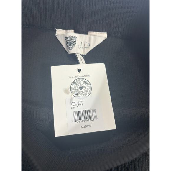 Lita By Ciara - Revolve‎ NWT Two Piece Ribbed Set Black Size Small MSRP $276 - Picture 5 of 12